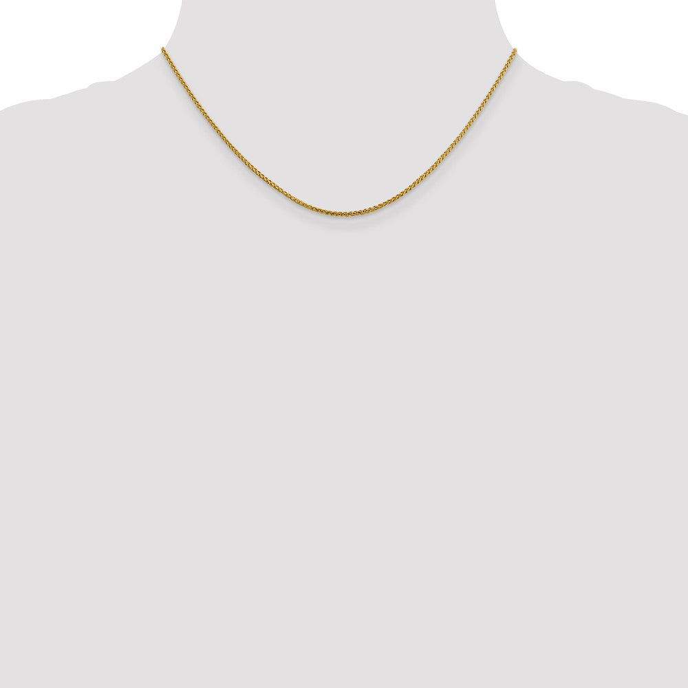 14K 1.4mm Diamantiert Offen Franco Halskette