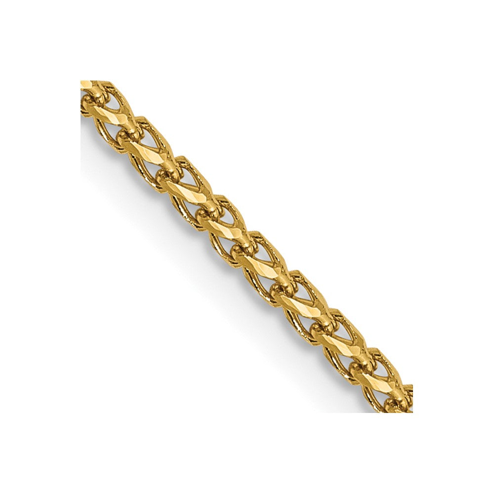 14K 1.4mm Diamantiert Offen Franco Halskette