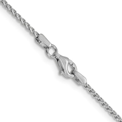 14K Weißgold 1.4mm Diamantiert Offen Franco Halskette