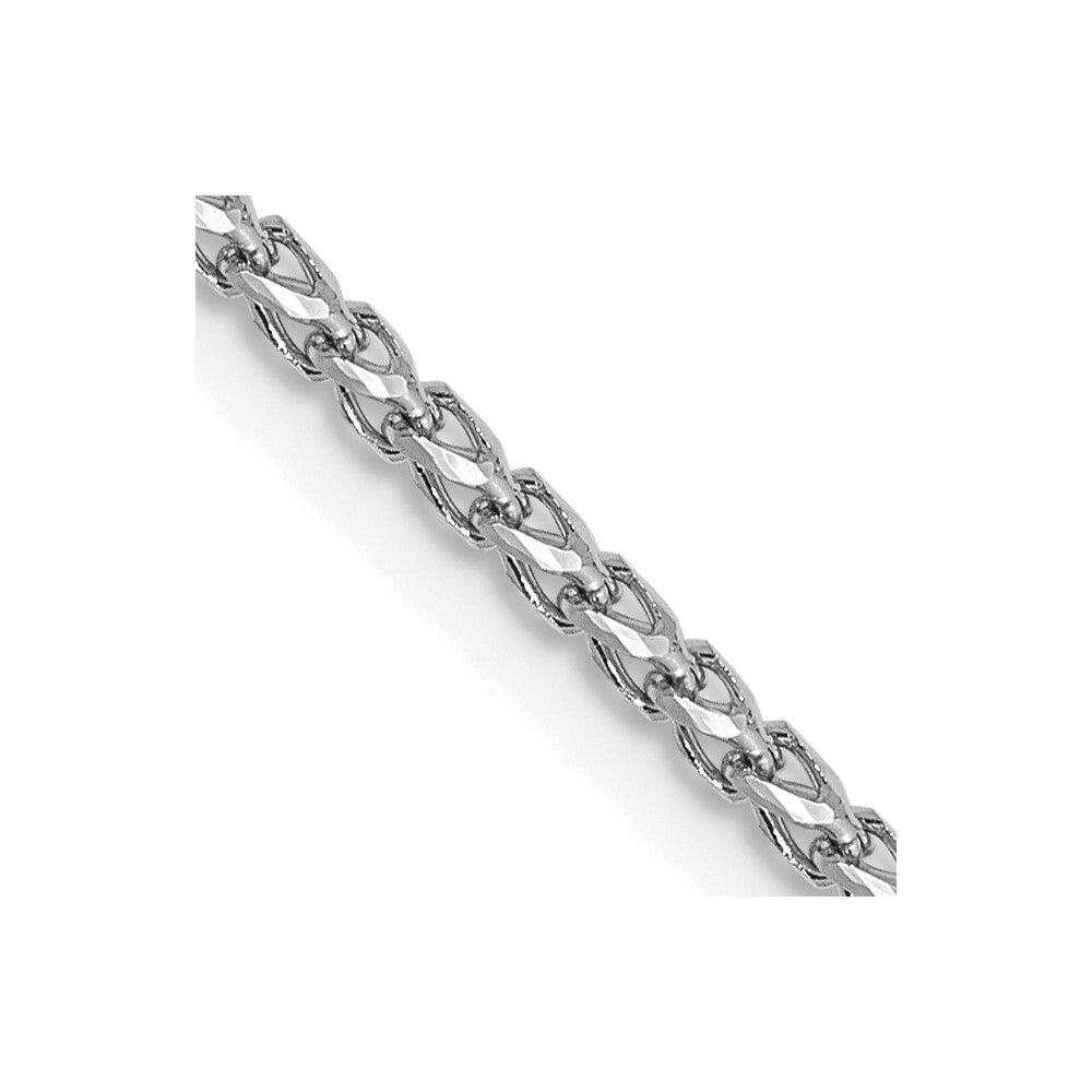 14K Weißgold 1.4mm Diamantiert Offen Franco Halskette