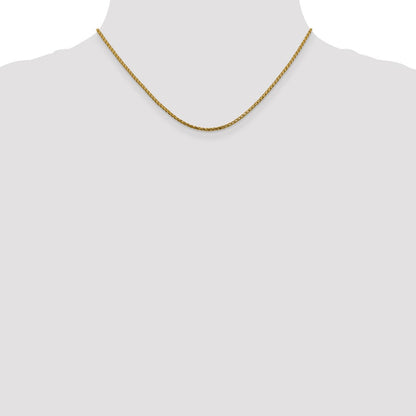 14K 1.6mm Diamantiert Offen Franco Halskette