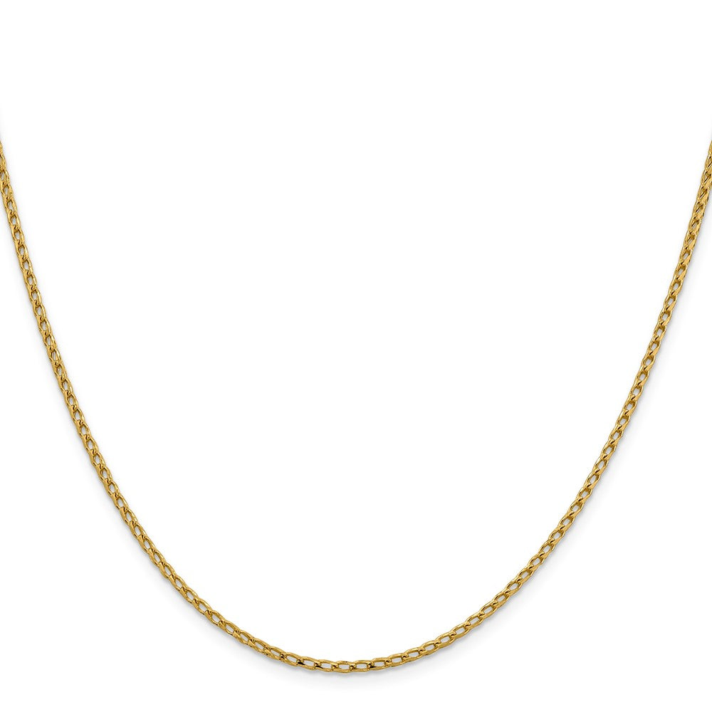 14K 2.1mm Diamantiert Offen Franco Halskette