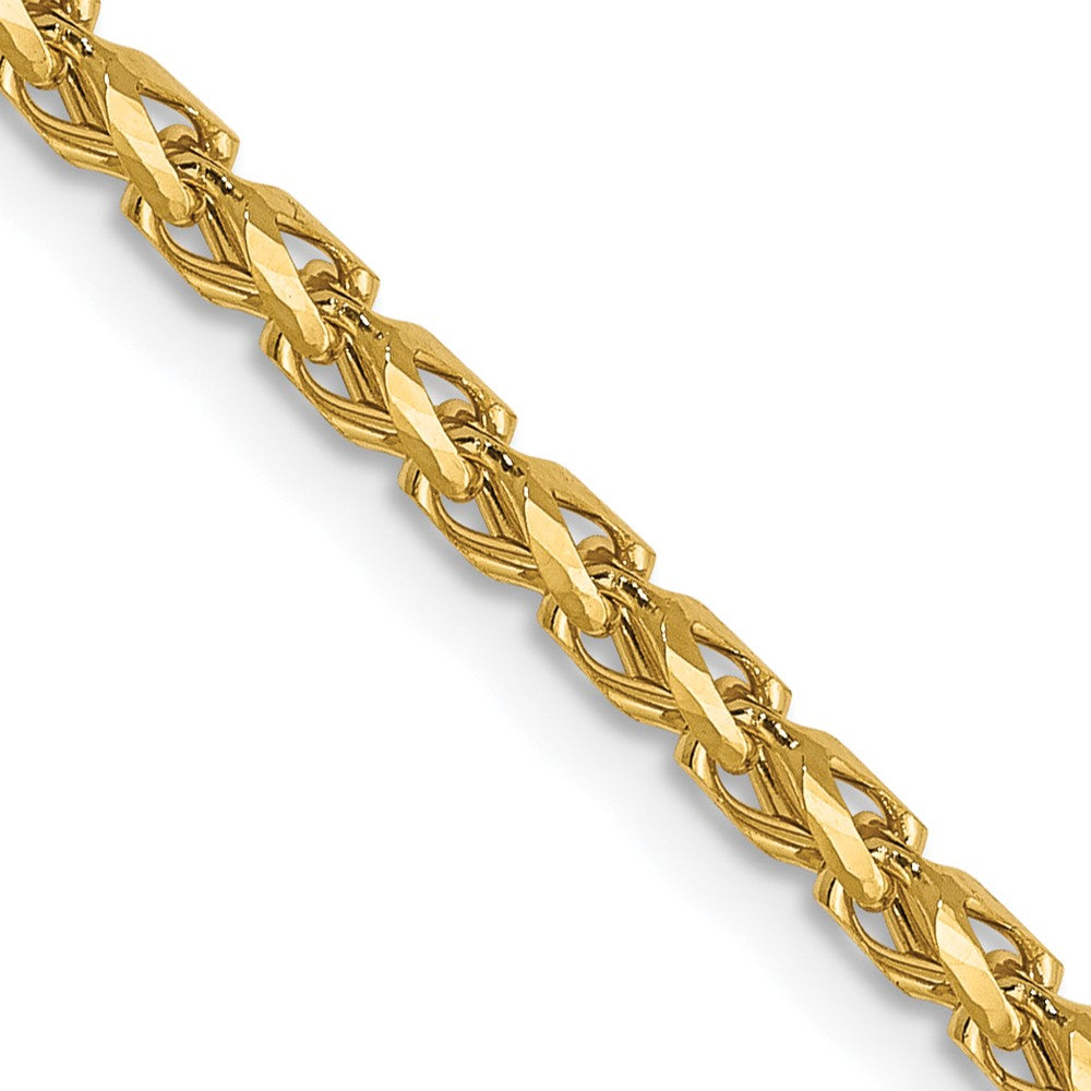 14K 2.1mm Diamantiert Offen Franco Halskette