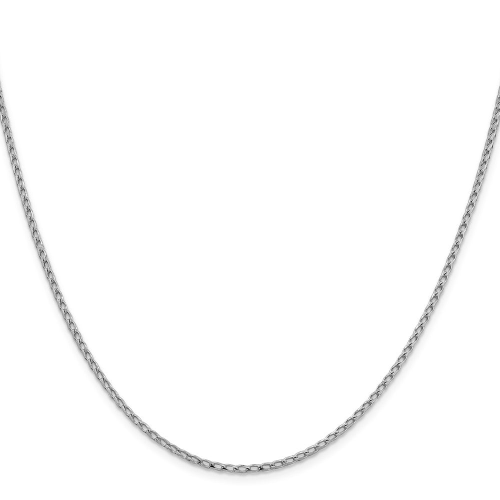 14K Weißgold 2.1mm Diamantiert Offen Franco Halskette