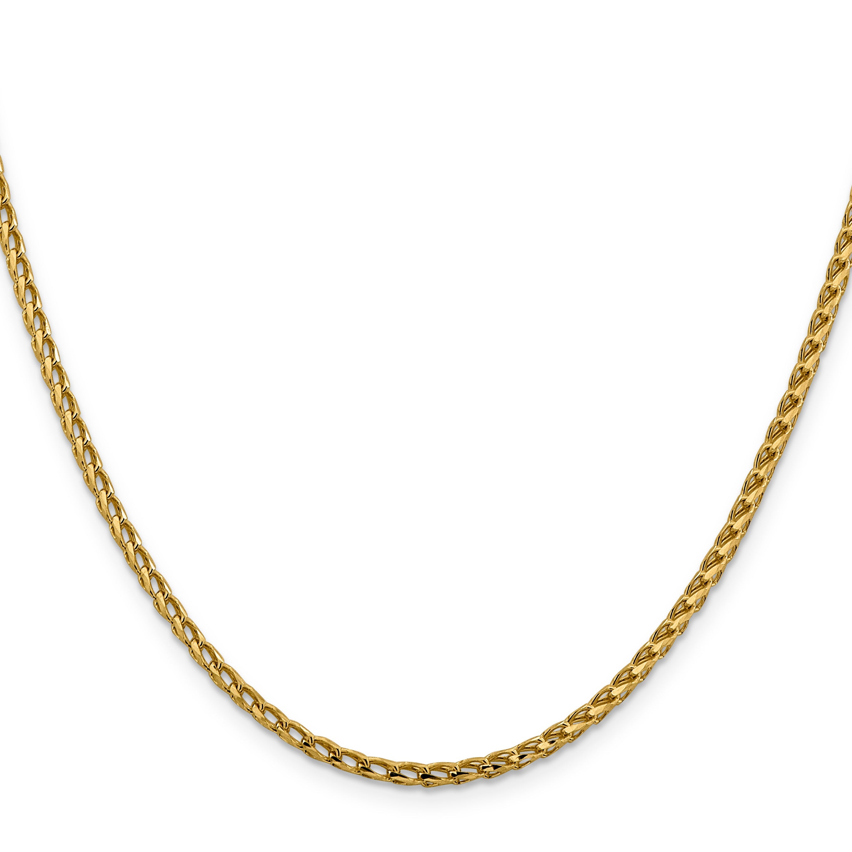 14K 2.45mm Diamantiert Offen Franco Halskette