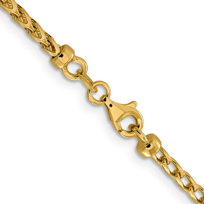 14K 2.45mm Diamantiert Offen Franco Halskette