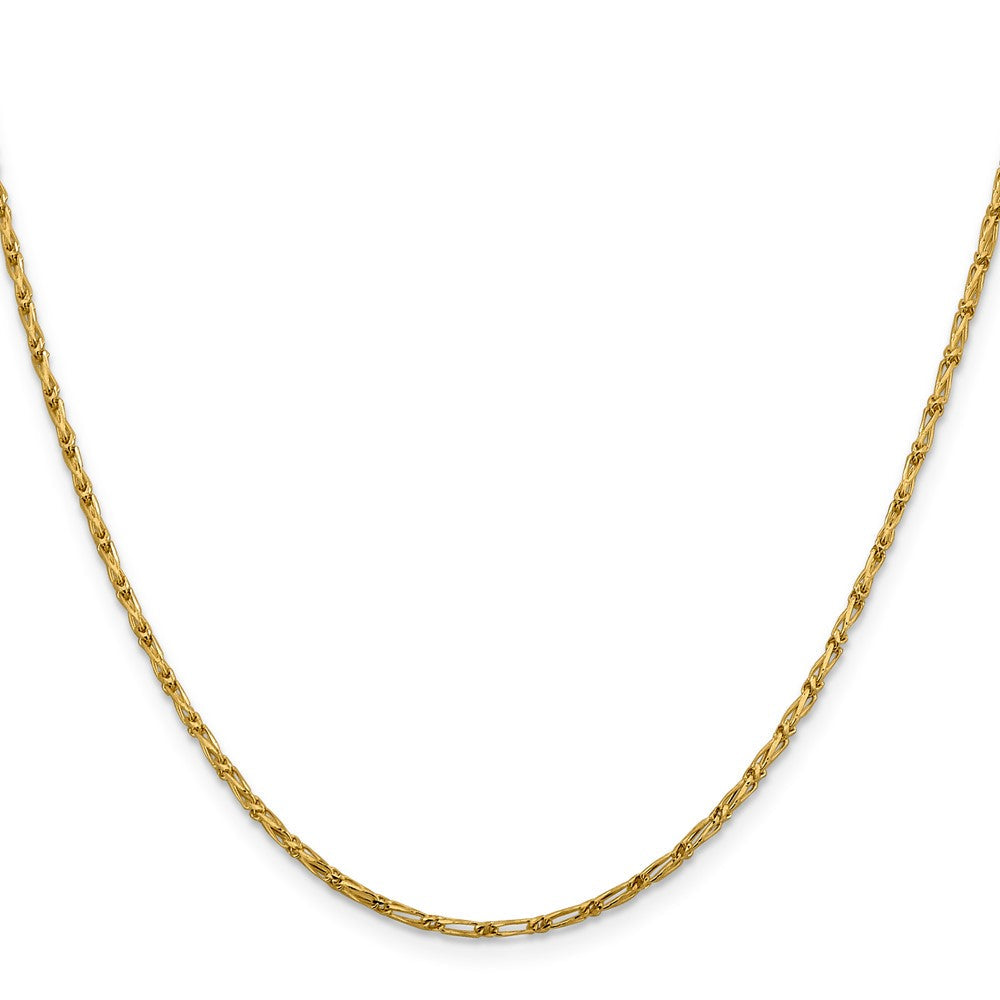 14K 1.6mm Diamantiert Lang Glieder Franco Halskette