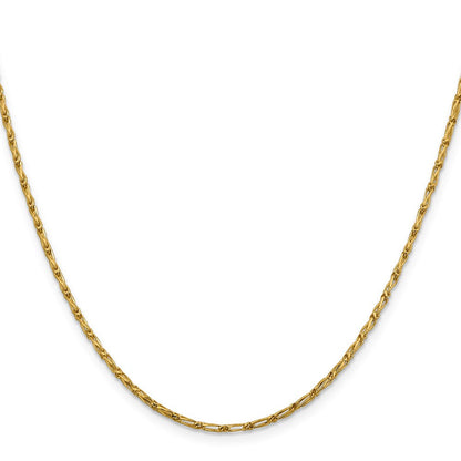 14K 1.6mm Diamantiert Lang Glieder Franco Halskette