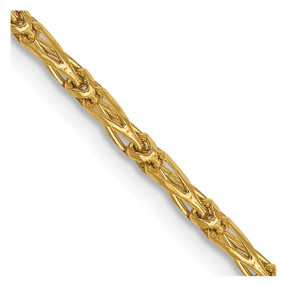 14K 1.6mm Diamantiert Lang Glieder Franco Halskette