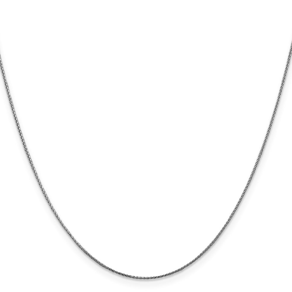 14K Weißgold.65mm Diamantiert Ährenkette Halskette
