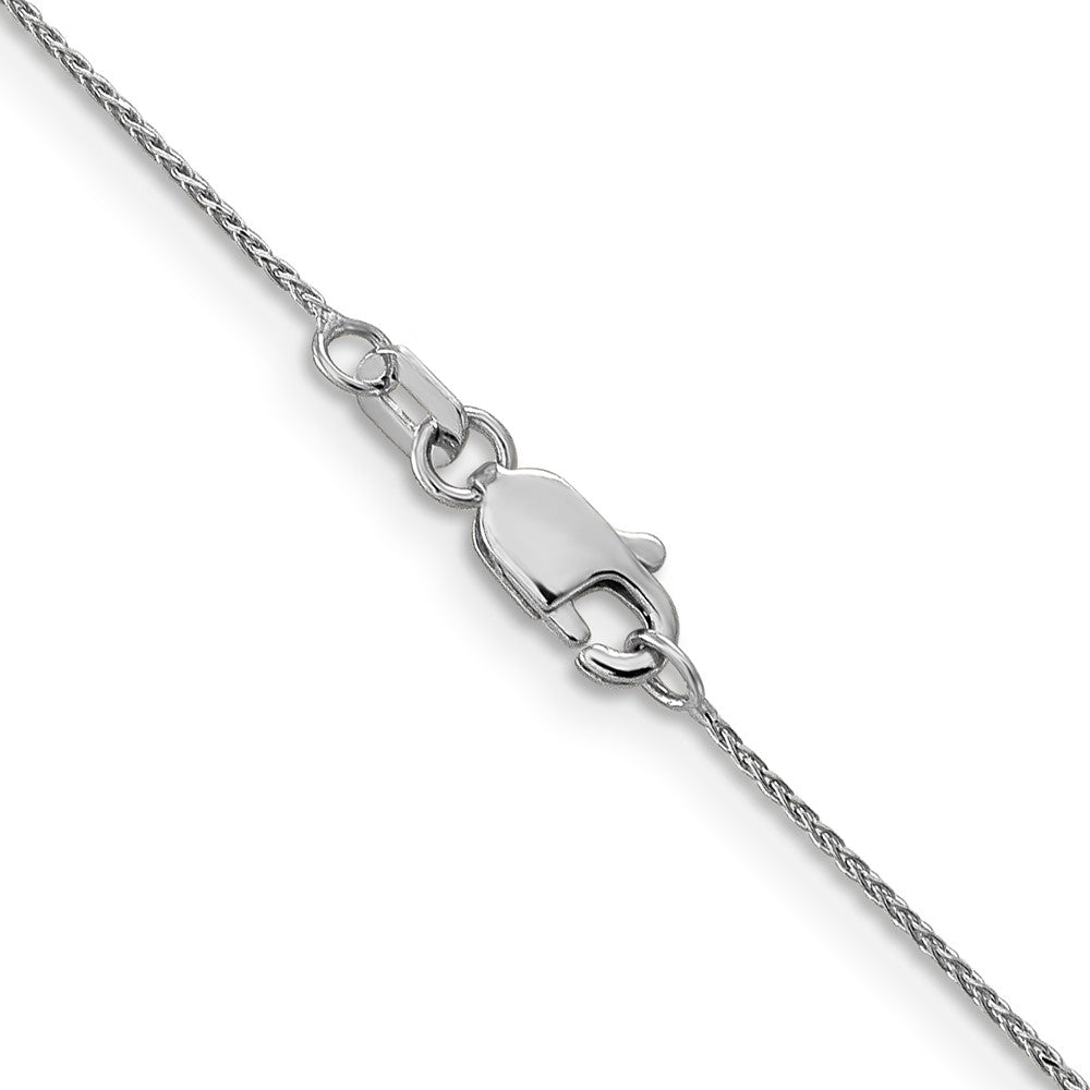 14K Weißgold.65mm Diamantiert Ährenkette Halskette