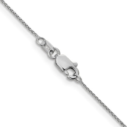 14K Weißgold.65mm Diamantiert Ährenkette Halskette