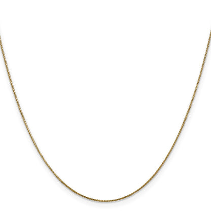 14K.65mm Diamantiert Ährenkette Halskette