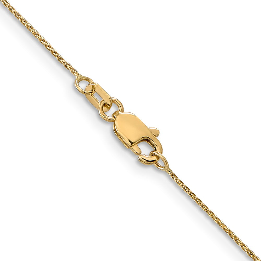 14K.65mm Diamantiert Ährenkette Halskette