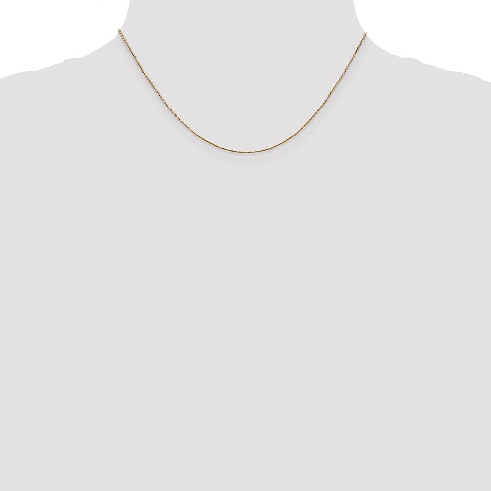 14K.65mm Diamantiert Ährenkette Halskette