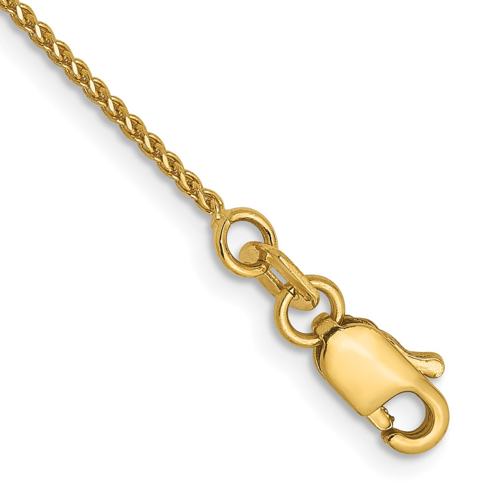 9 Zoll 14K 1mm Diamantiert Ährenkette Kette Fußkettchen