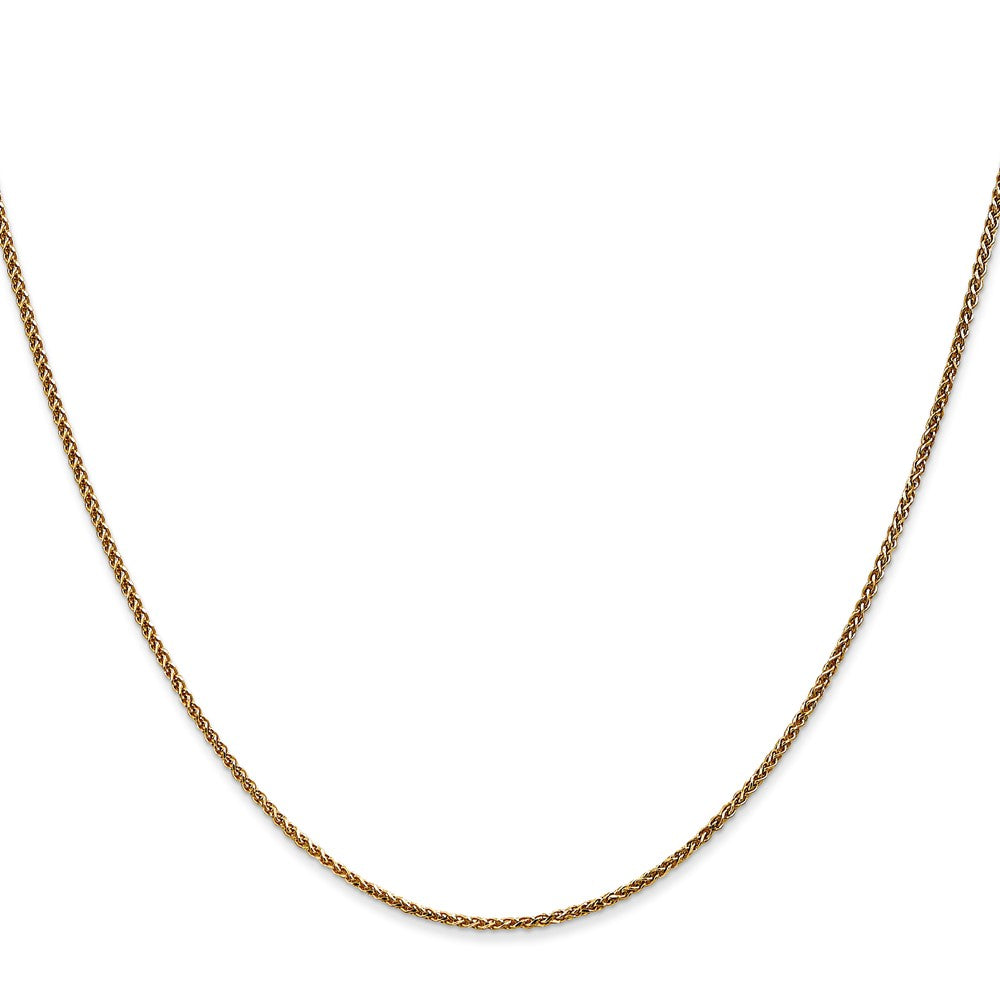 14K 1.2mm Diamantiert Ährenkette Halskette