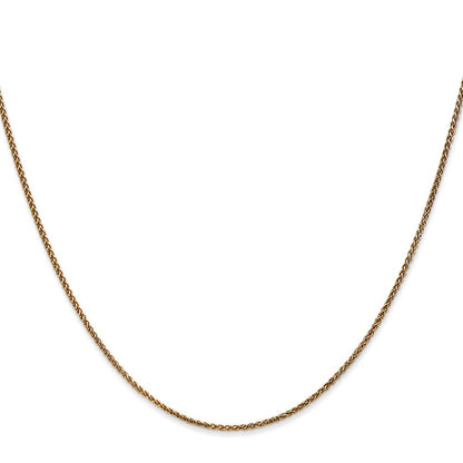 14K 1.2mm Diamantiert Ährenkette Halskette