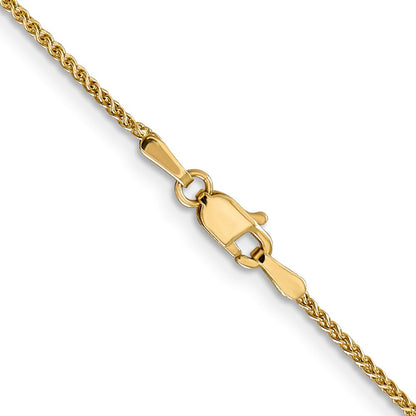 14K 1.2mm Diamantiert Ährenkette Halskette