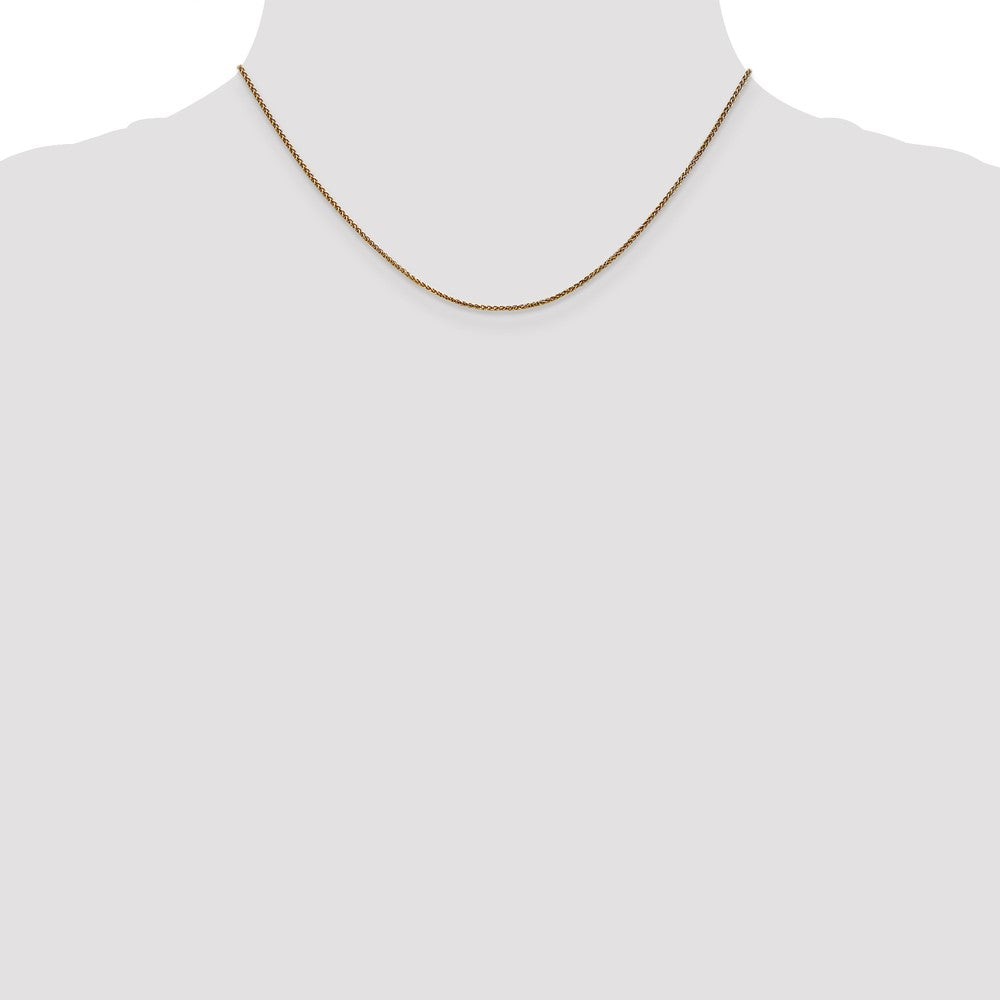 14K 1.2mm Diamantiert Ährenkette Halskette