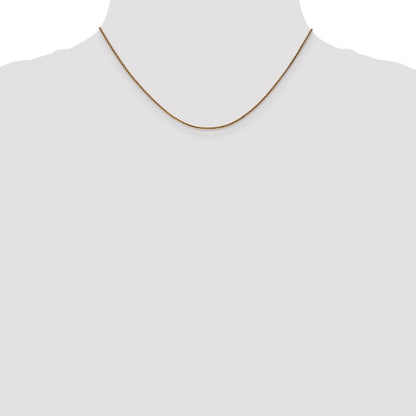 14K 1.2mm Diamantiert Ährenkette Halskette