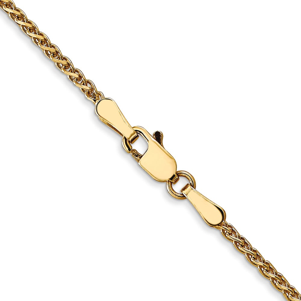 14K 1.4mm Diamantiert Ährenkette Halskette