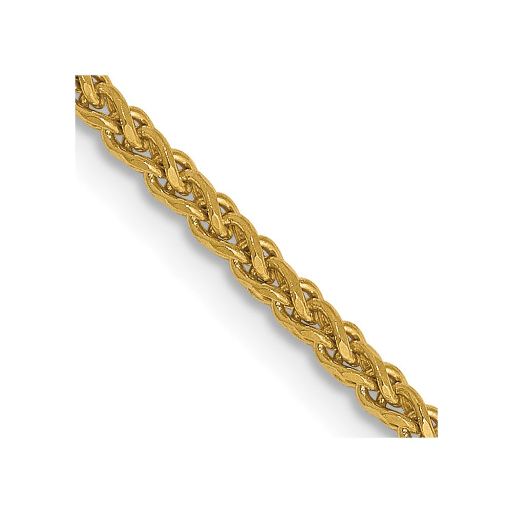 14K 1.4mm Diamantiert Ährenkette Halskette
