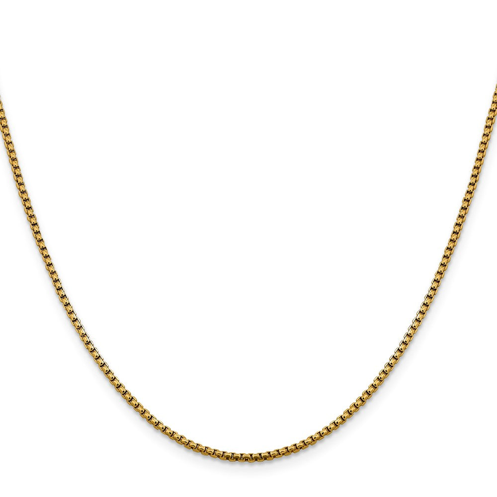 14K 1.85mm Halbmassiv Diamantiert Rund Venezianer Halskette