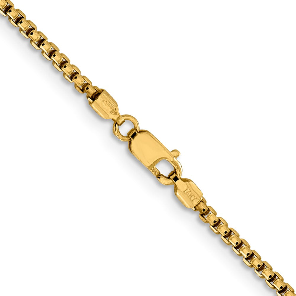14K 1.85mm Halbmassiv Diamantiert Rund Venezianer Halskette