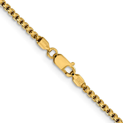 14K 1.85mm Halbmassiv Diamantiert Rund Venezianer Halskette