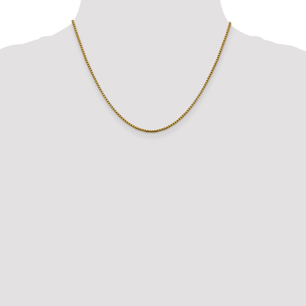 14K 1.85mm Halbmassiv Diamantiert Rund Venezianer Halskette