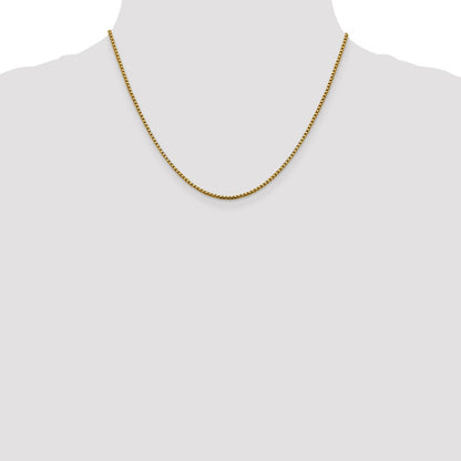14K 1.85mm Halbmassiv Diamantiert Rund Venezianer Halskette