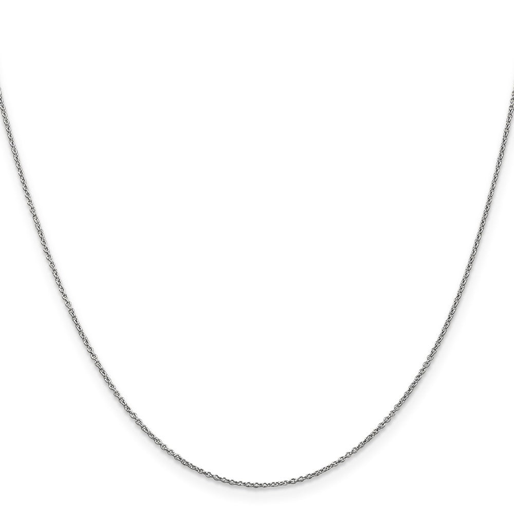 14K Weißgold.9mm Rund Ankerkette Halskette
