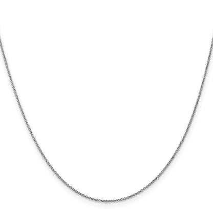 14K Weißgold.9mm Rund Ankerkette Halskette