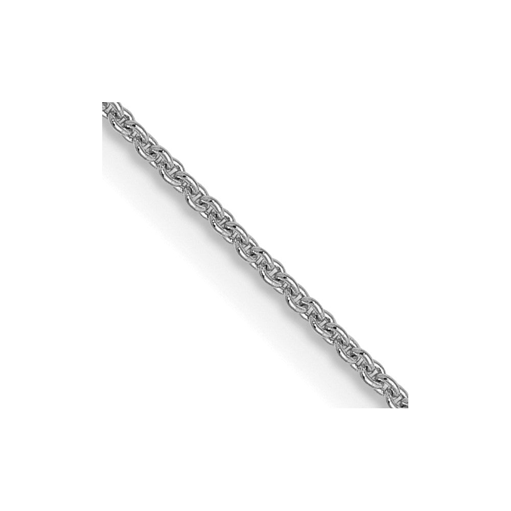 14K Weißgold.9mm Rund Ankerkette Halskette
