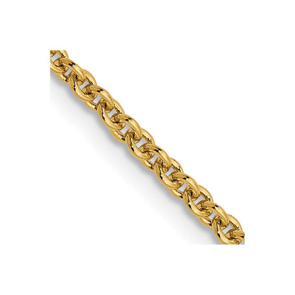 14K 1.8mm Rund Ankerkette Halskette