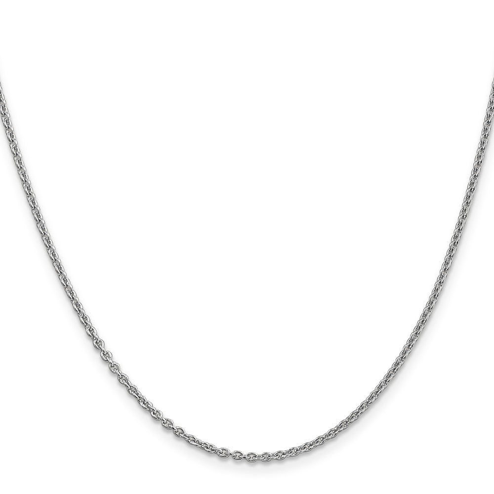 14K Weißgold 1.8mm Rund Ankerkette Halskette