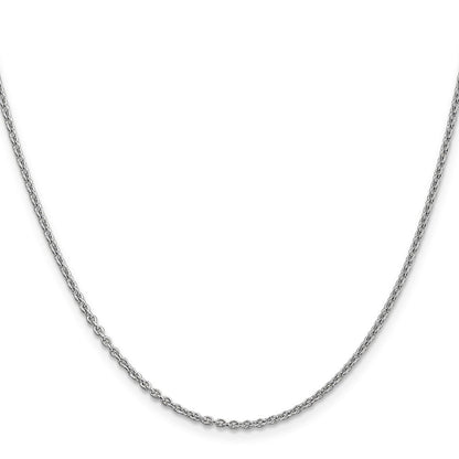 14K Weißgold 1.8mm Rund Ankerkette Halskette