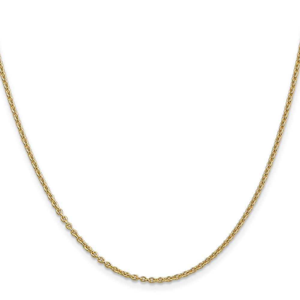 14K 1.95mm Rund Ankerkette Halskette