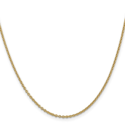 14K 1.95mm Rund Ankerkette Halskette