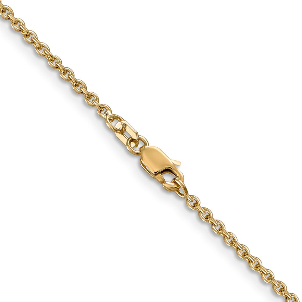 14K 1.95mm Rund Ankerkette Halskette