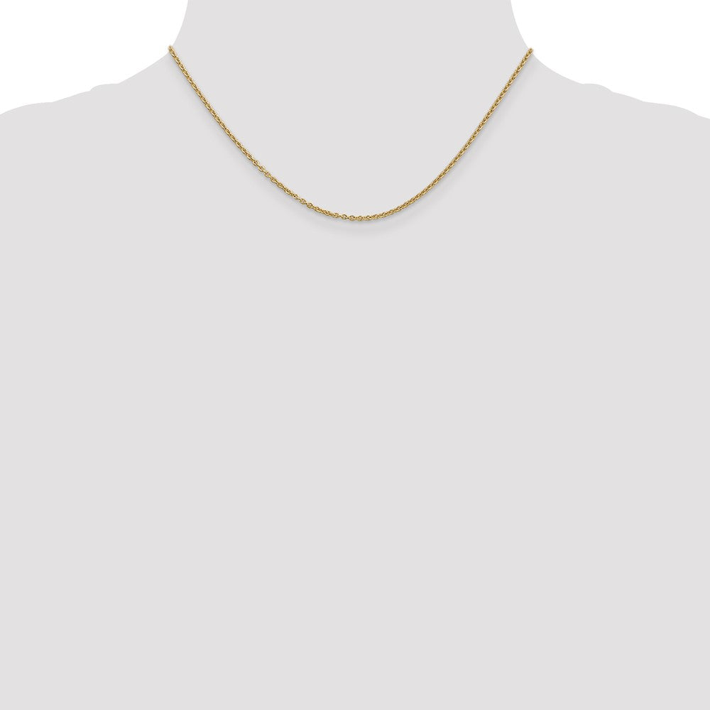 14K 1.95mm Rund Ankerkette Halskette