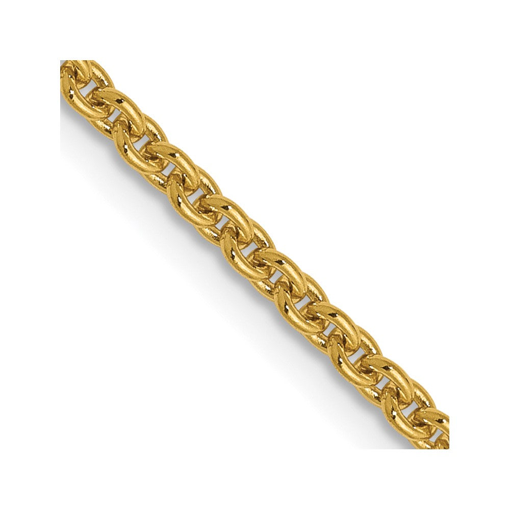 14K 1.95mm Rund Ankerkette Halskette