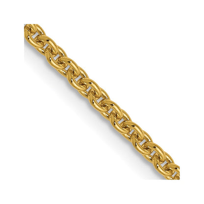 14K 1.95mm Rund Ankerkette Halskette