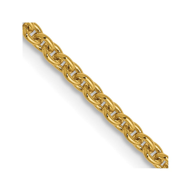 14K 1.95mm Rund Ankerkette Halskette