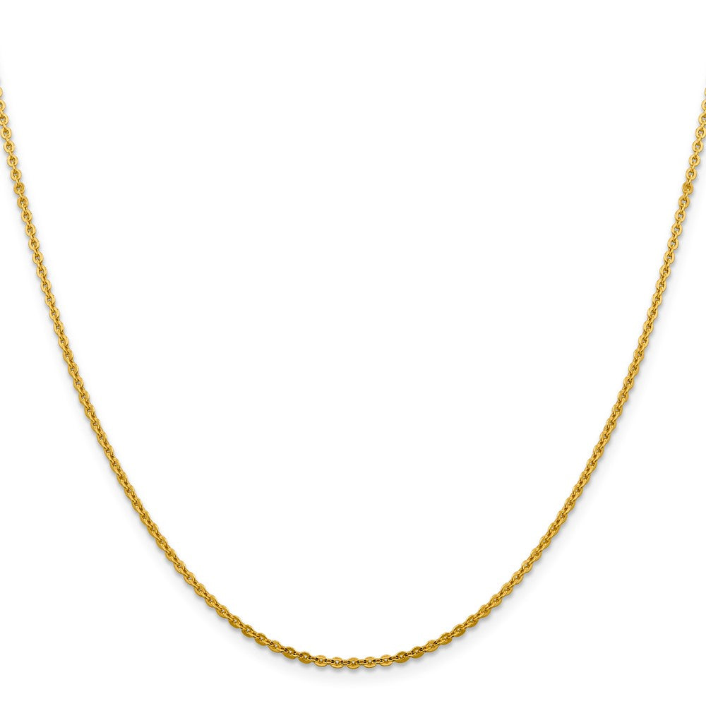 14K 1.95mm Flach Ankerkette Halskette