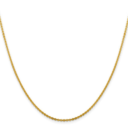 14K 1.95mm Flach Ankerkette Halskette