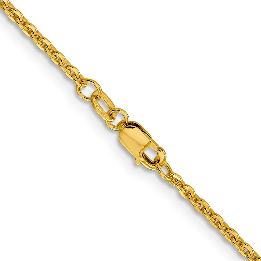 14K 1.95mm Flach Ankerkette Halskette