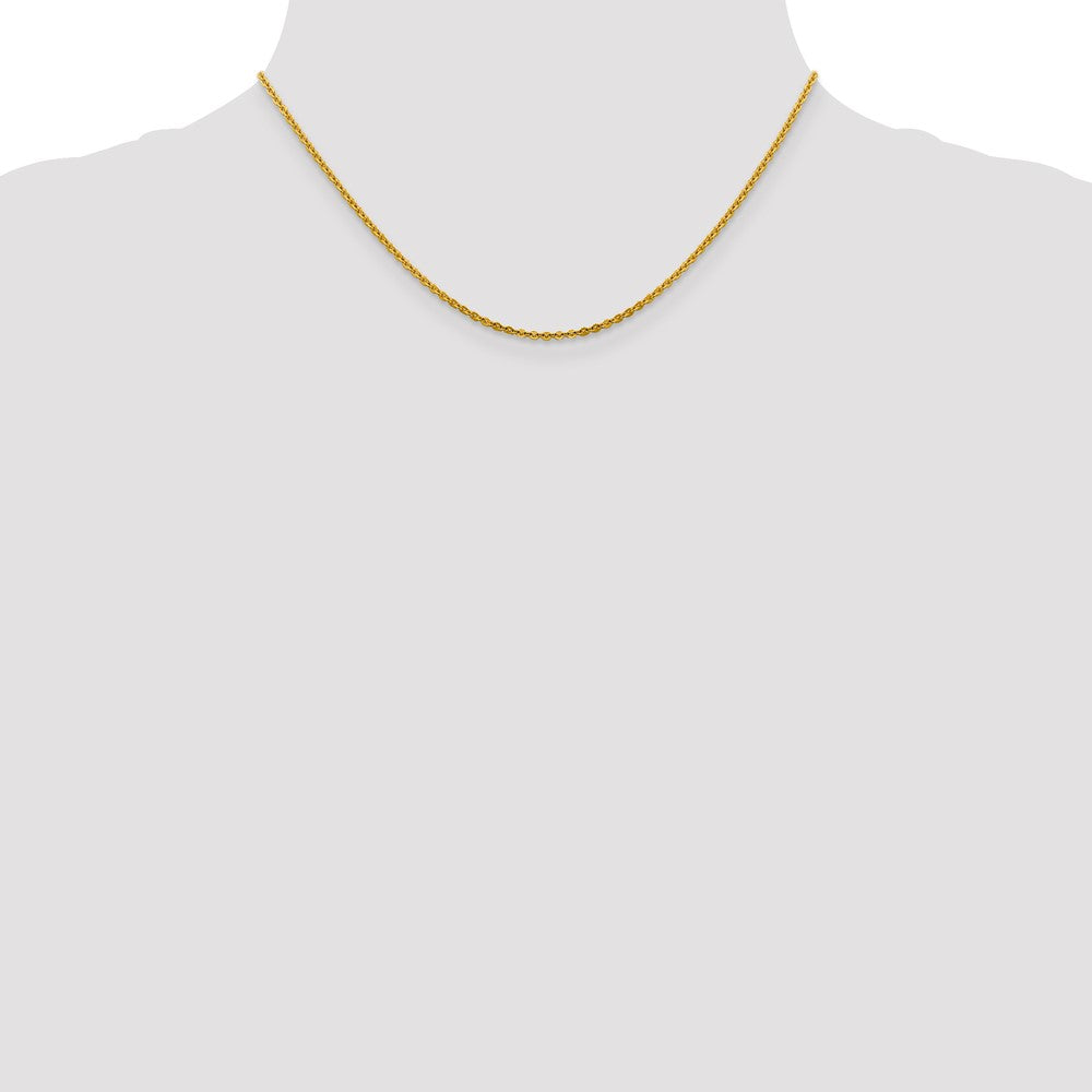 14K 1.95mm Flach Ankerkette Halskette