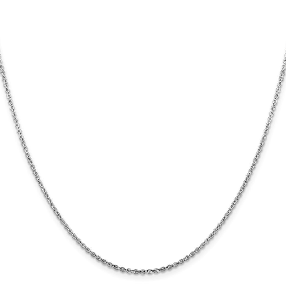 14K Weißgold 1.95mm Flach Ankerkette Halskette